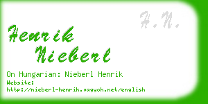 henrik nieberl business card